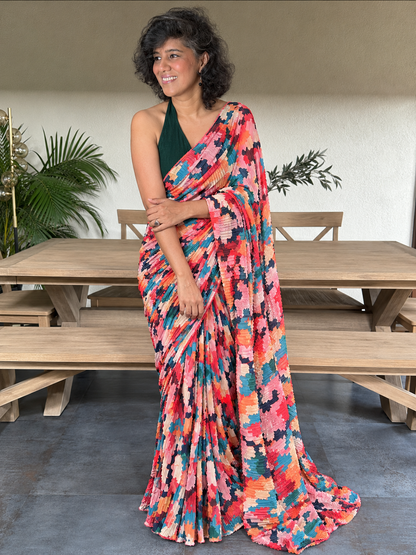 SHAILI WRINKELED SARI