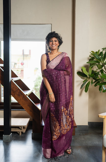 KIRAN  SILK  SARI