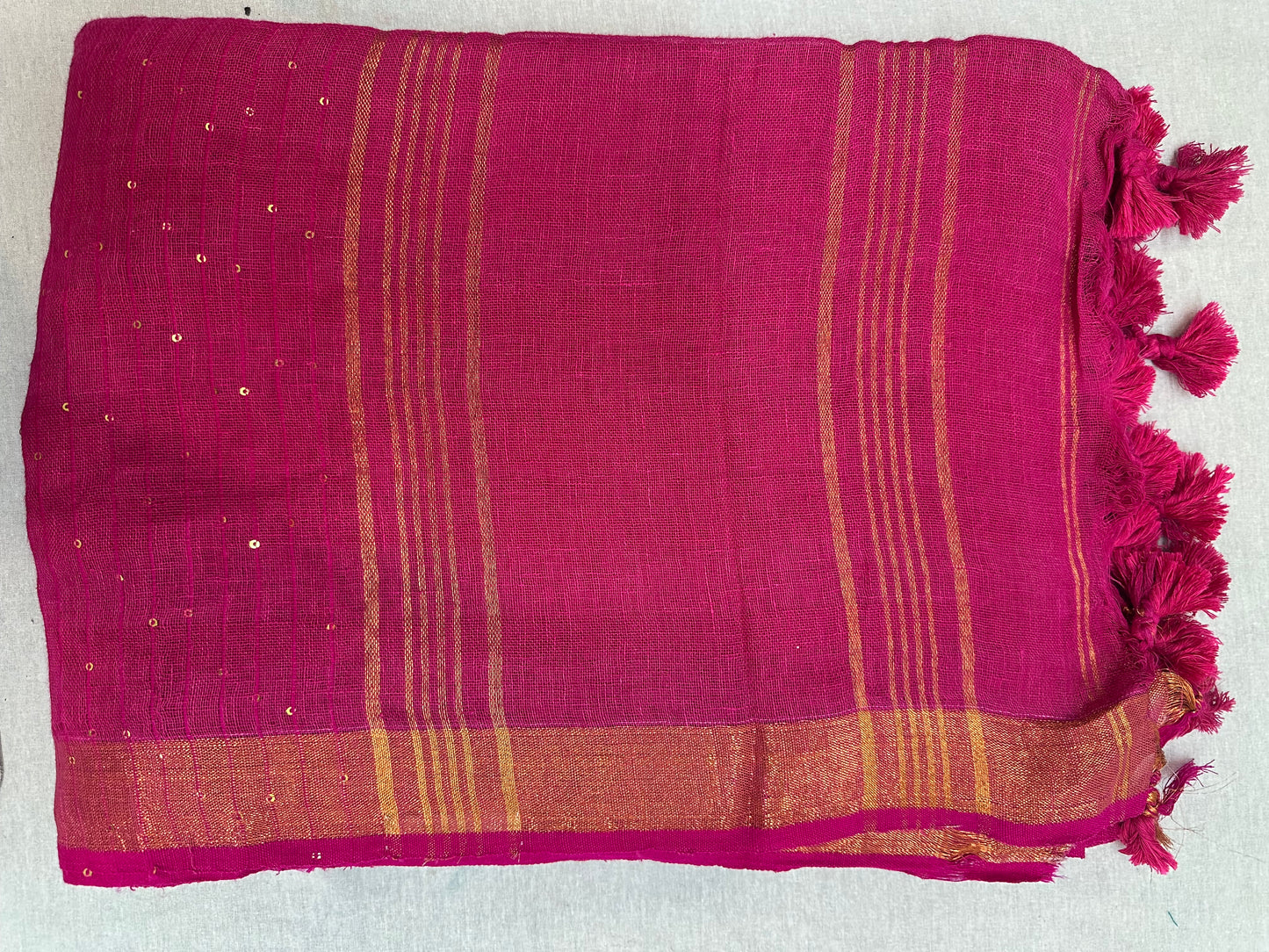 SEQUIN LINEN SAREE 3400