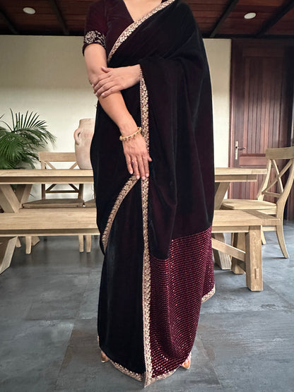 SHAILAPUTRI  VELVET  SARI