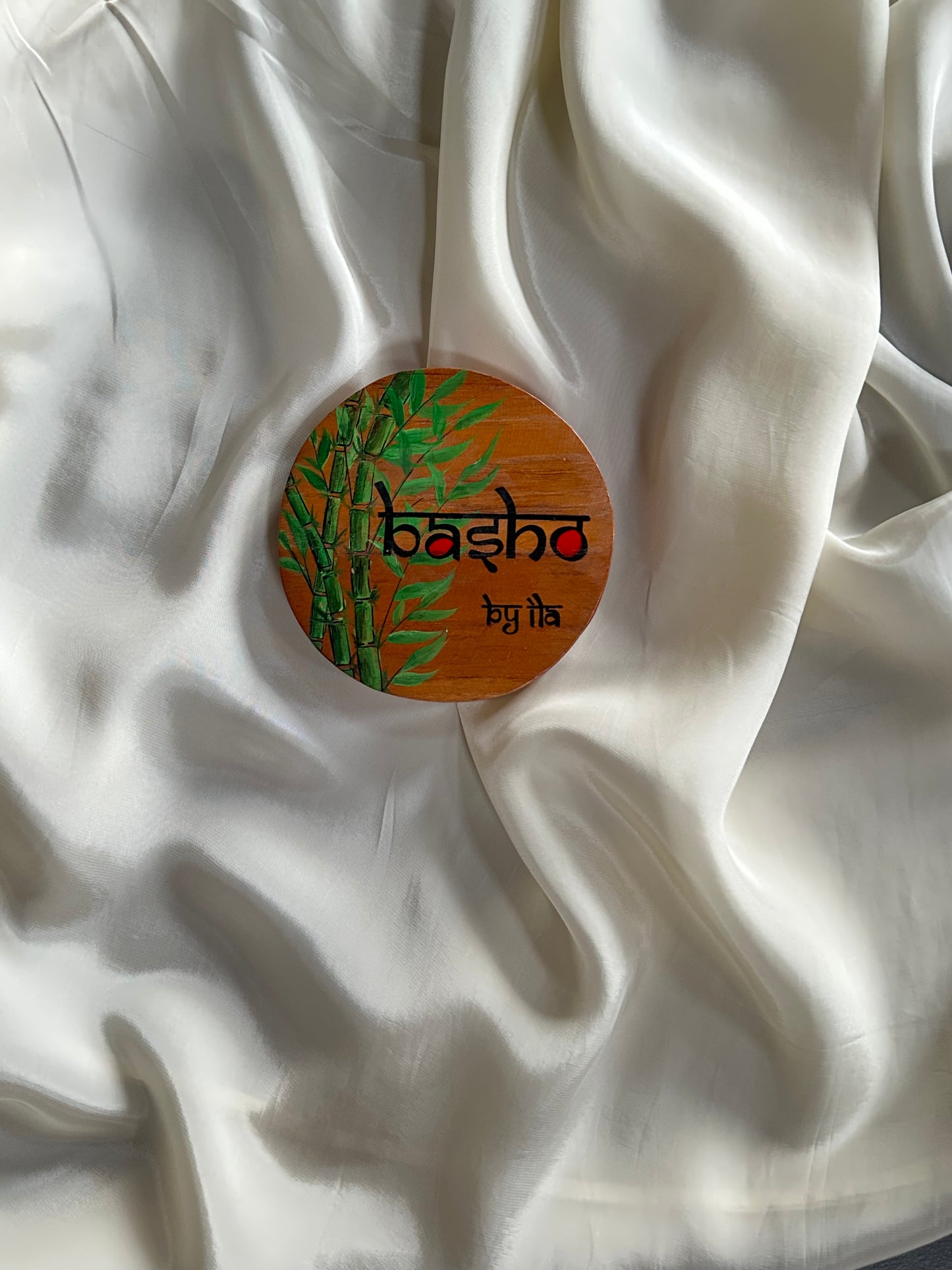 SPEAK THE TRUTH -  CREAM  BROOCH SARI