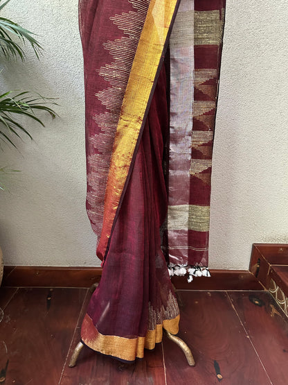 REEMA 8  LINEN  SARI