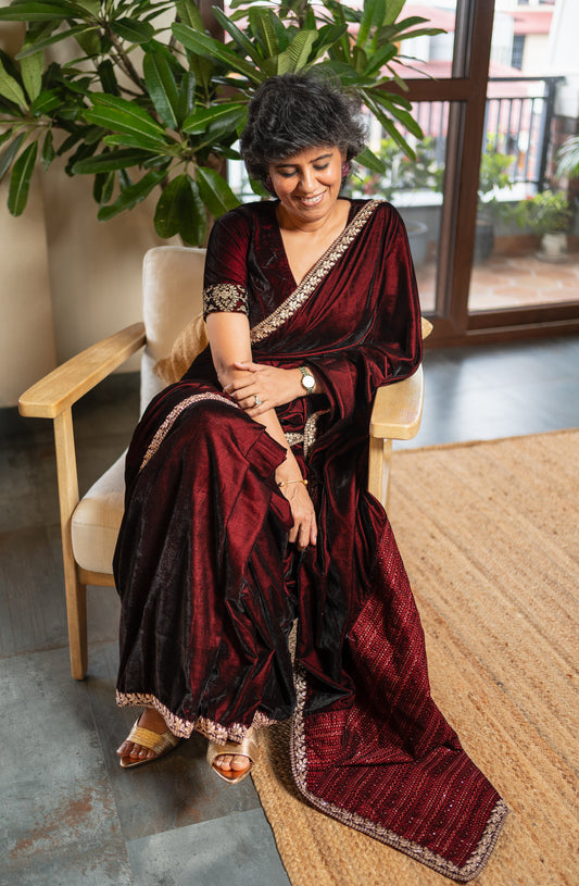 PARIKSHIT VELVET SARI