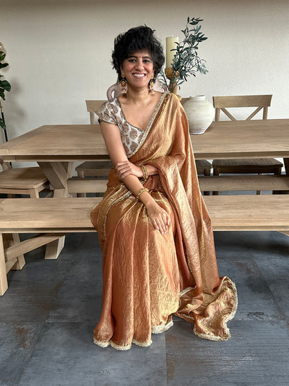 CHANDRABHEDI TISSUE  SARI