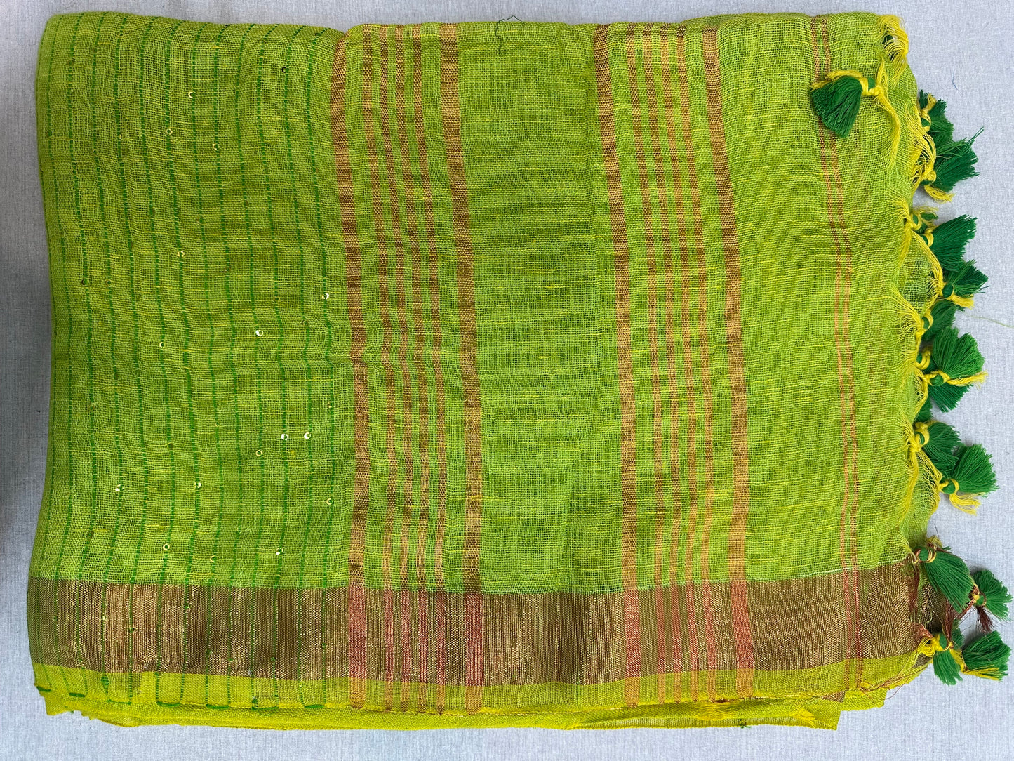 SEQUIN LINEN SAREE 3400