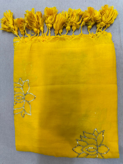 COTTON LOTUS SEQUINS SAREE 1890