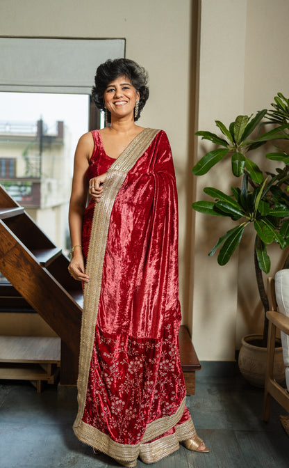 RUPMATI  VELVET  SARI