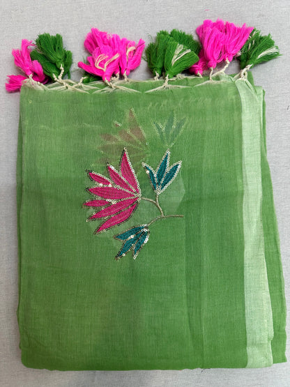 MUL COTTON  EMBROIDERY SEQUIN 1990