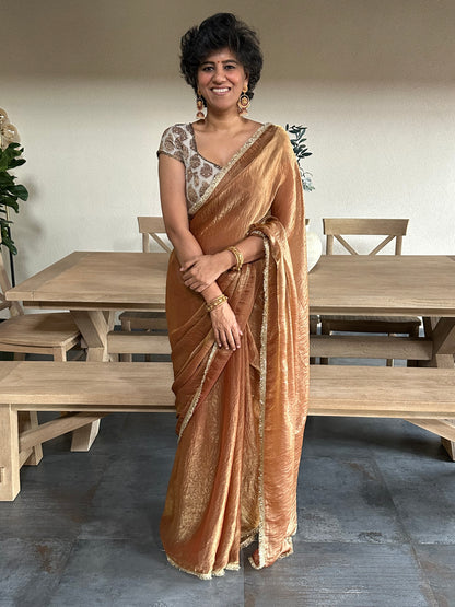 CHANDRABHEDI TISSUE  SARI