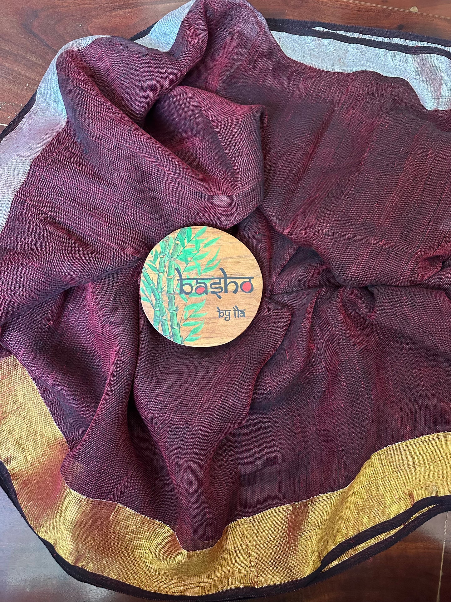 REEMA 8  LINEN  SARI