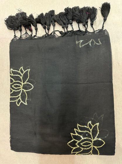 COTTON LOTUS SEQUINS SAREE 1890