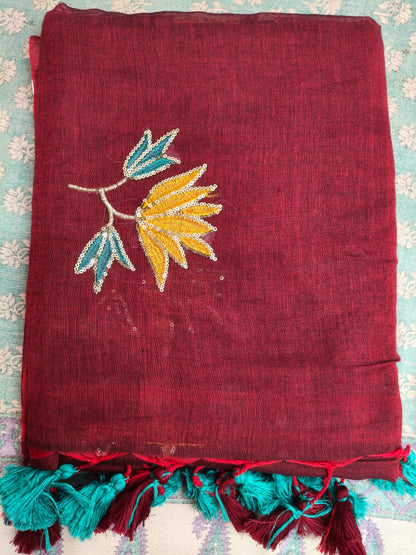 MUL COTTON  EMBROIDERY SEQUIN 1990