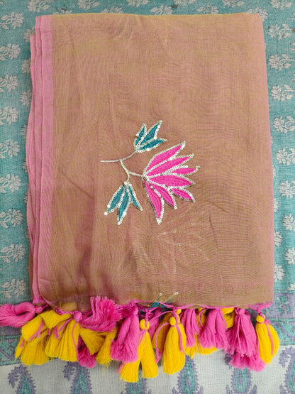MUL COTTON  EMBROIDERY SEQUIN 1990