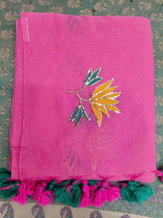 MUL COTTON  EMBROIDERY SEQUIN 1990