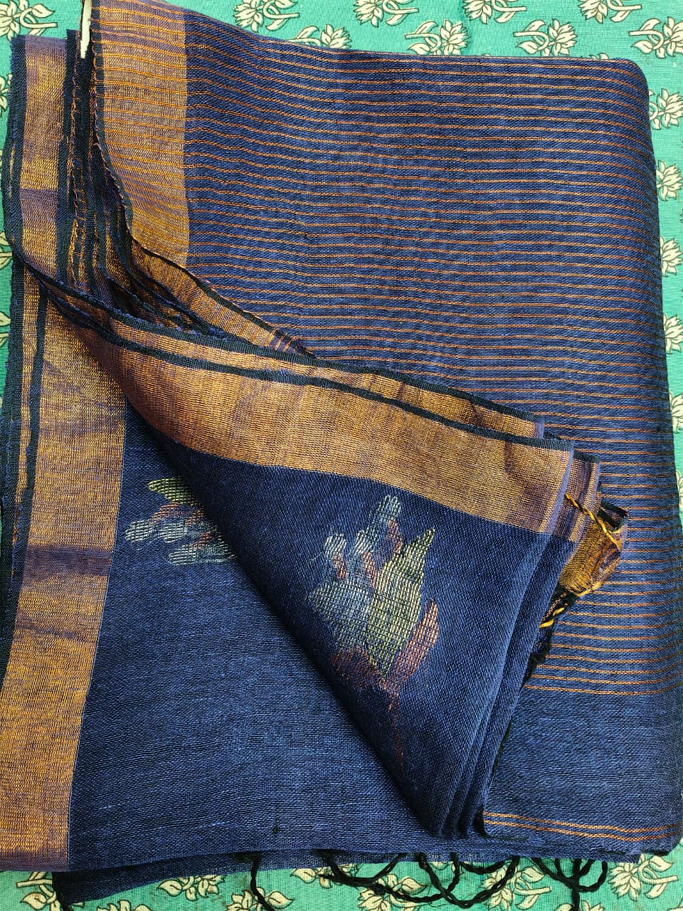HANDLOOM LINEN FLOWER SARI 3800 / 4600 / 4800