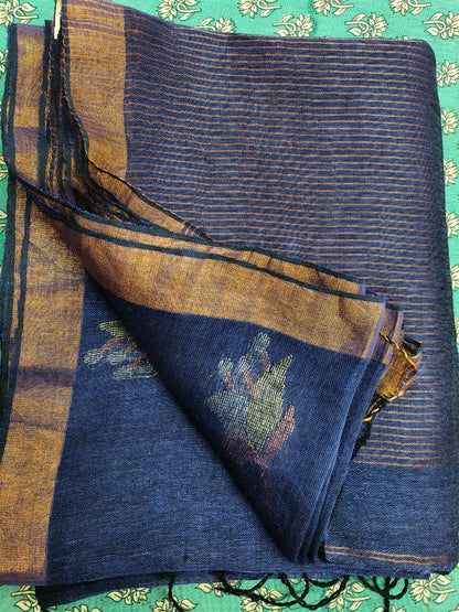 HANDLOOM LINEN FLOWER SARI 3800 / 4600 / 4800