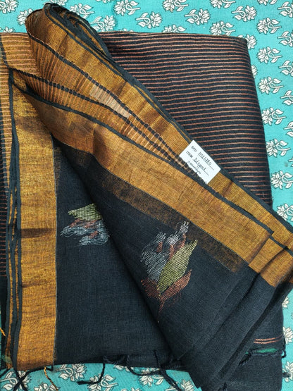 HANDLOOM LINEN FLOWER SARI 3800 / 4600 / 4800