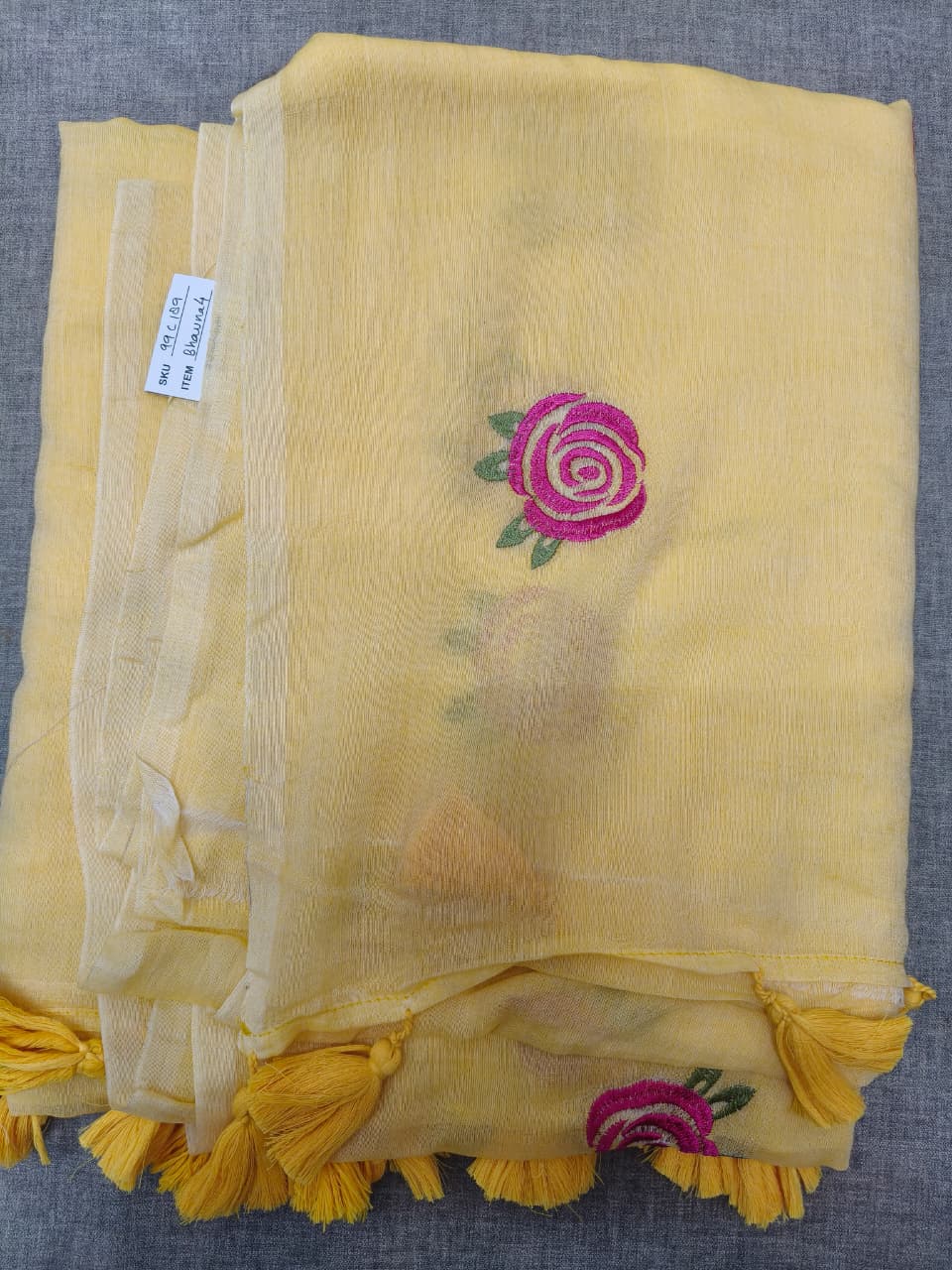 ROSE FLOWER MUL COTTON SARI 1890