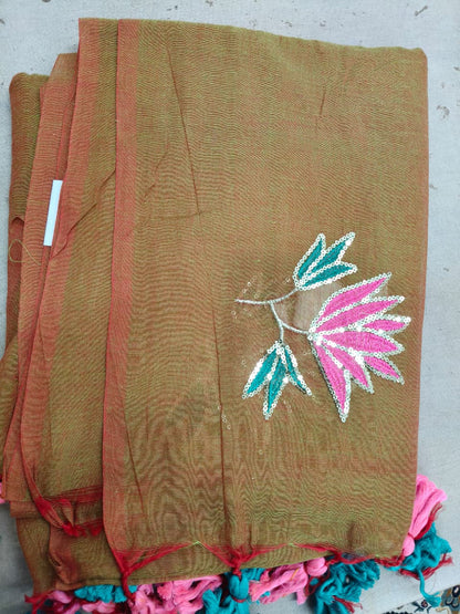 MUL COTTON  EMBROIDERY SEQUIN 1990