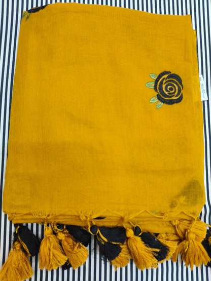 ROSE FLOWER MUL COTTON SARI 1890