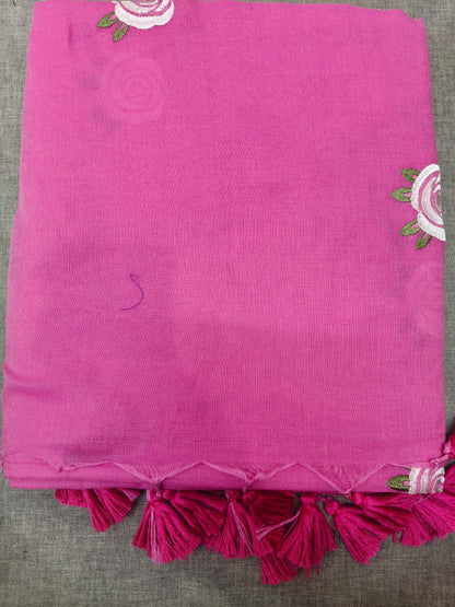 ROSE FLOWER MUL COTTON SARI 1890