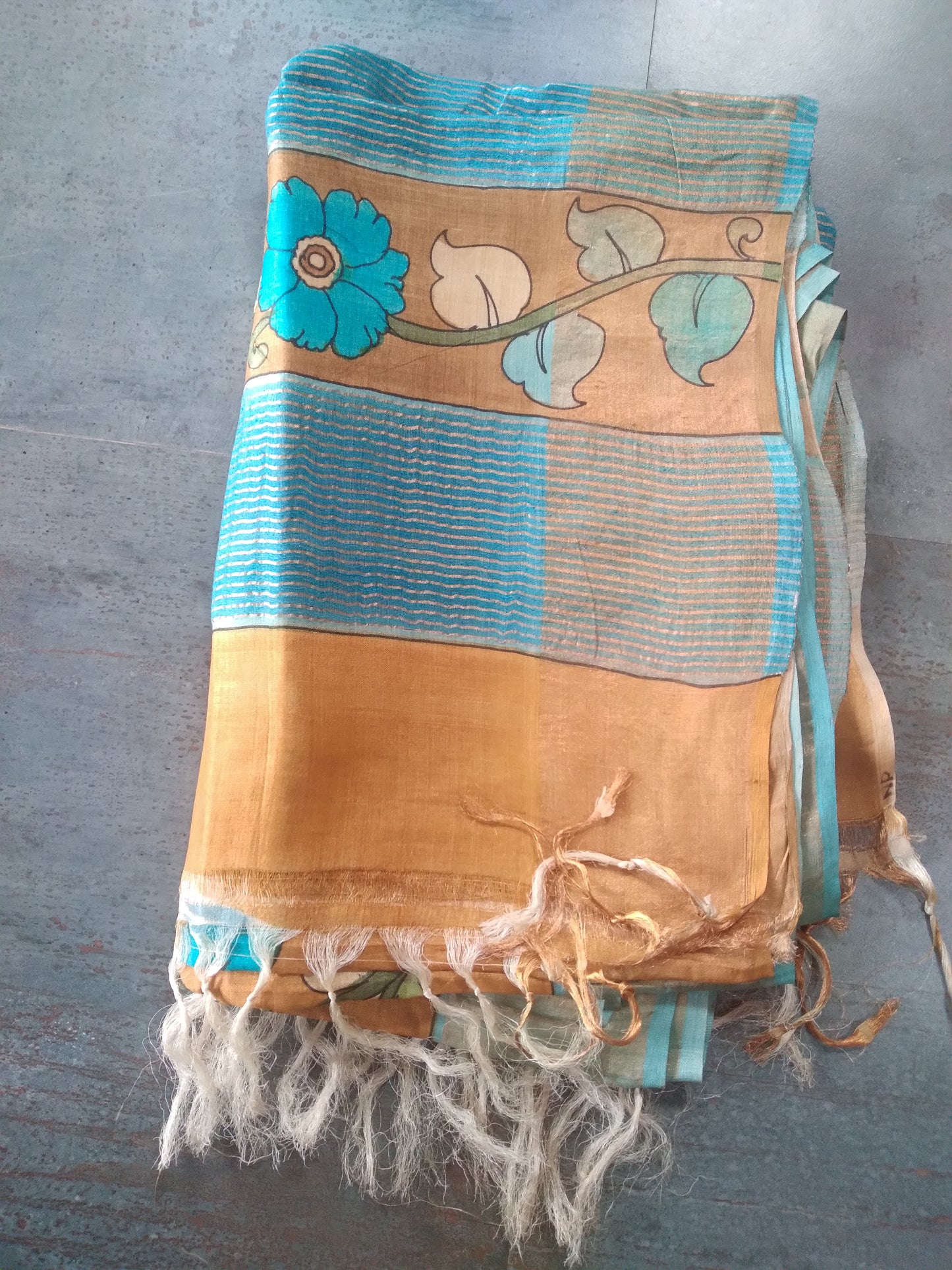 HAND PAINTED SILK SARI