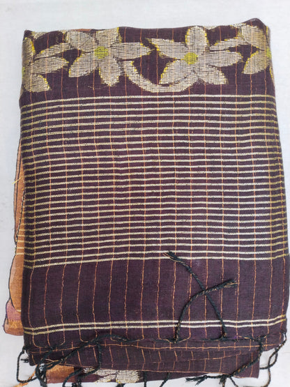 HANDLOOM LINEN FLOWER SARI 3800 / 4600 / 4800