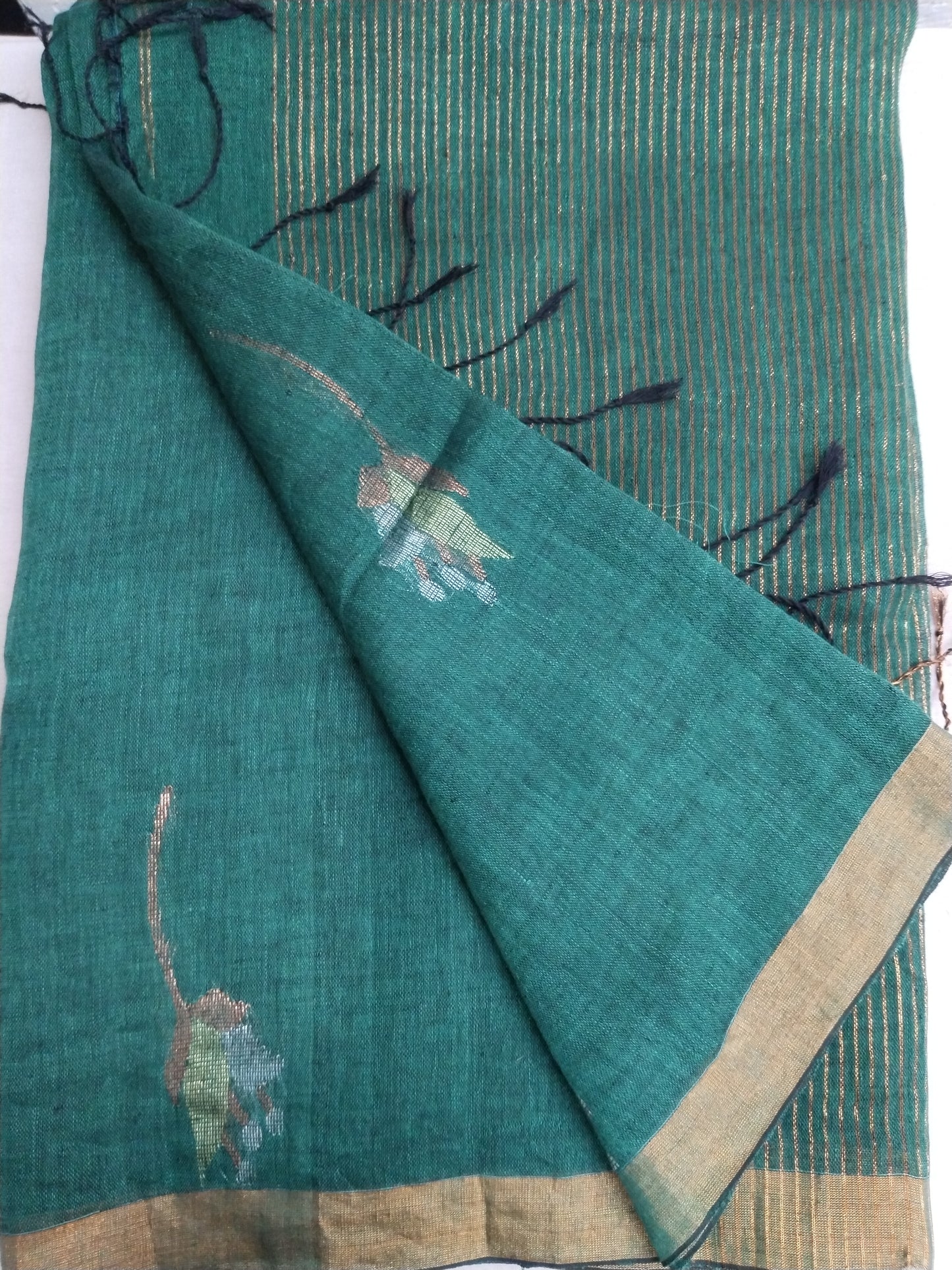 HANDLOOM LINEN FLOWER SARI 3800 / 4600 / 4800