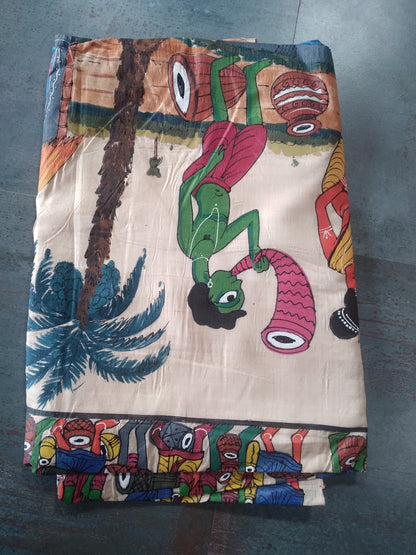 HAND PAINTED SILK SARI