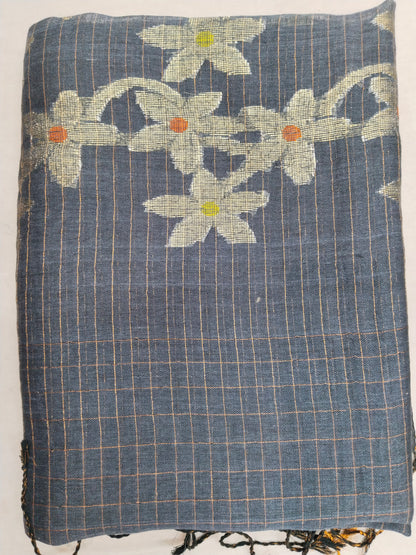 HANDLOOM LINEN FLOWER SARI 3800 / 4600 / 4800